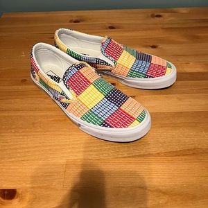 Lightly Used Vans Classic Slip-On Gay Pride LGBTQ Rainbow Men's Shoes Slip Ons